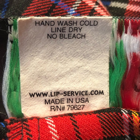 LIP SERVICE Y2K Mall Goth Punk and Disorderly red/black tartan mini skirt - Picture 6 of 7